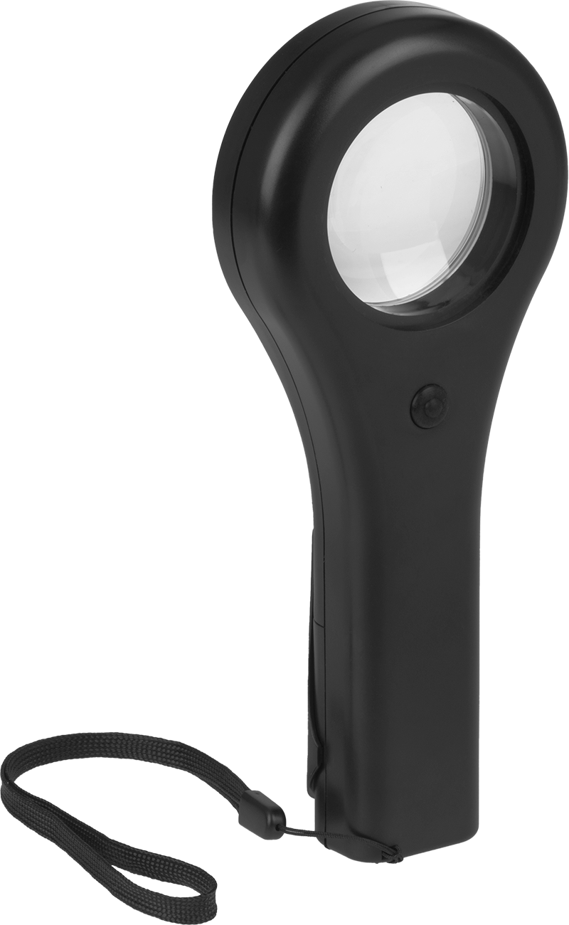 LED Aydınlatmalı Büyüteci, 2.5x Büyütme, 2" Lens Çapı — 2.5X, Yuvarlak, Aydınlatmalı