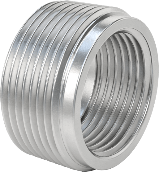 Sert Alüminyum Kanal için 1-1/4 NPT Erkek x 1 NPT Dişi Burç — Bushing, Connector, Reducer, Alüminyum, Düz