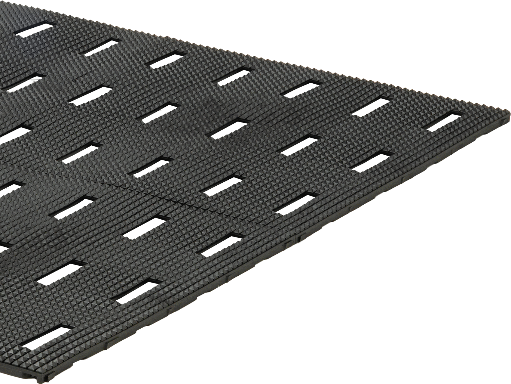 Yüksek Çekişli Drenaj Zemin Paspası, 24" Genişlik x 72" Uzunluk x 7/16" Kalınlık — Açık, Çıkıntılar, 24", Drainage, Traction