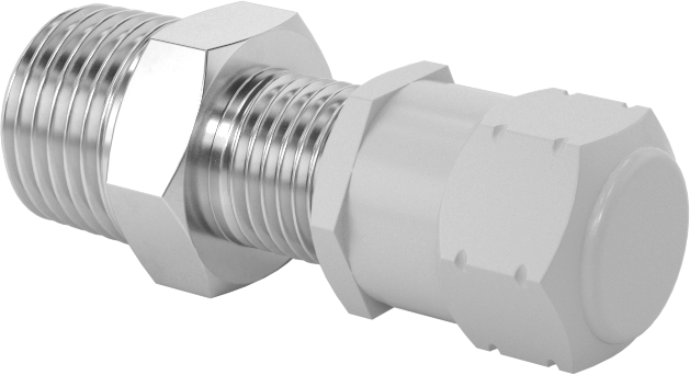 Hava Doldurma Vanası, Nikel Kaplı, NPT x 7/16" Uzunluğunda Schrader, 4000 PSI, 7/8" Uzunluk — Basınçlı Hava, Pirinç, 4,000 psi