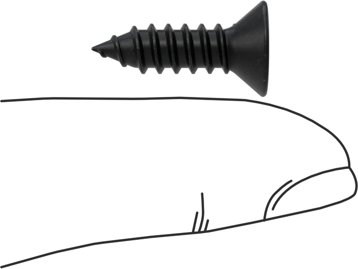 Siyah Oksit Çelik Phillips Havşa Başlı Vidalar, Sac Metal için, 12 Numaralı Boyut, 3/4" Uzunluk, 0.412 inç Baş Çapı