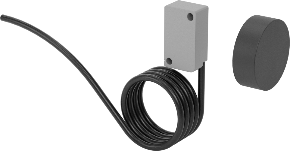 Manyetik Çalıştırmalı Anahtar, Tel Uçları ve LED Göstergeli, Plastik — 3V DC, 3, SPST-NO