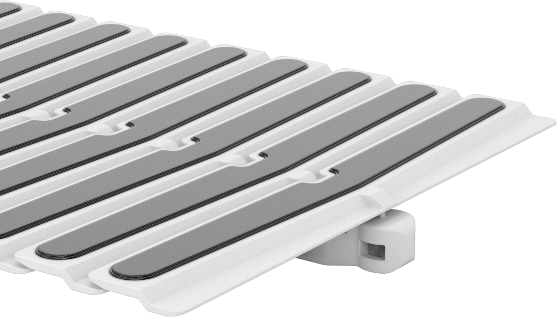 Modüler Mini Zincirli Konveyör için Pürüzlü Yüzeyli 10-1/4" Genişlik x 15' Uzunlukta Kayış — Kayış, Modüler