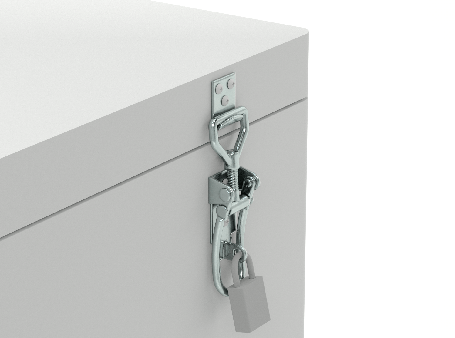 Ayarlanabilir Tutamaklı Çekme Mandalı, Galvanizli Çelik, 6-7/8" Uzunluk x 1-13/16" Genişlik
