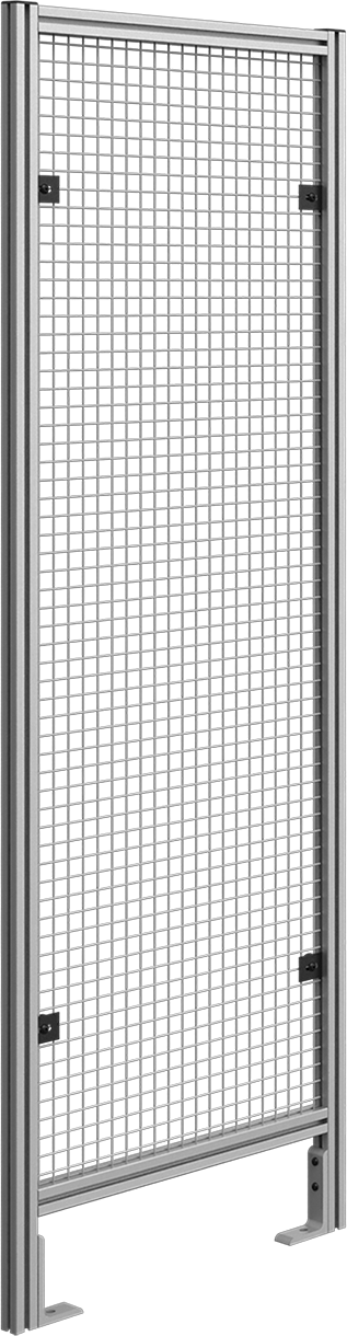 6 Fit Toplam Yükseklik x 2'0" Genişlik, T-Yuvalı Çerçeveleme Makinesi Koruyucusu için Tel Örgü Panel — Panel, Tel Örgü, Çelik