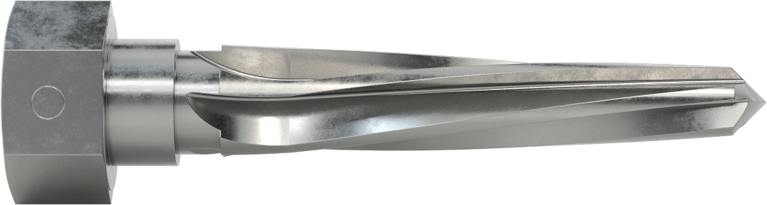 Delik Hizalama için Altıgen Şaftlı Rayba, Spiral Yiv, 1.0625" x 0.625" Rayba Çapı, Güçlü Tutuş