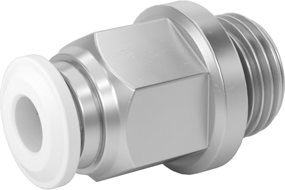 Nikel Kaplı Pirinç Bas-Bağlantı Elemanı, 4 mm Boru Dış Çapı x 1/8 BSPP Erkek için Düz Adaptör