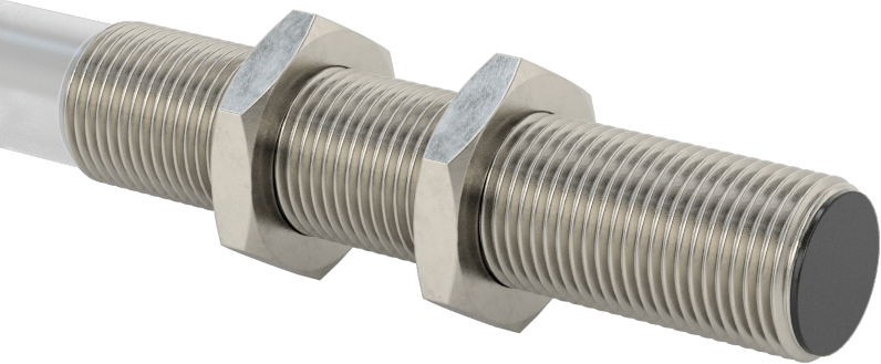 Uzun Mesafeli Metal Nesne Yakınlık Anahtarı, AC, Kablo Uçlu Gömme, 12 mm Çap