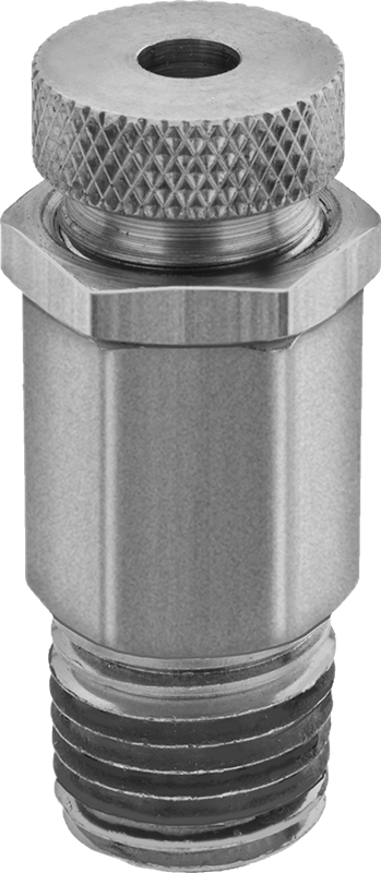 Ayarlanabilir Vakum Tahliye Valfleri, Hava ve İnert Gaz için, 440C Paslanmaz Çelik Conta, 1/4 NPT Erkek — 1⁄4, 440C Stainless Steel, Stai…