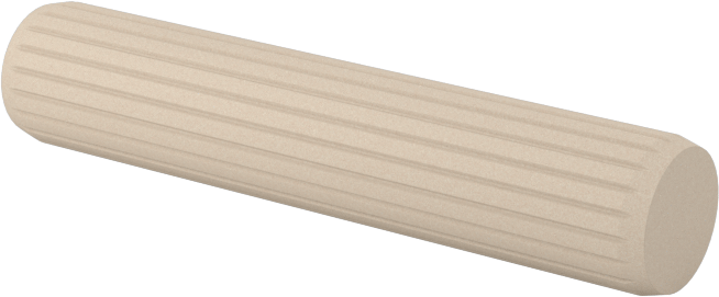 Ahşap Silindirik Pimler, 5 mm Çap, 25 mm Uzunluk