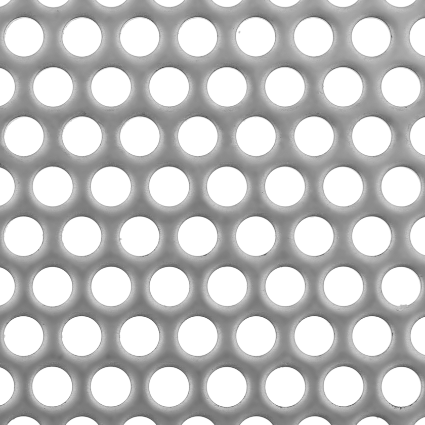 Paslanmaz Çelik Delikli Sac, 0.03" Kalınlık, 0.0625 inç Delik Çapı, 36" x 40"