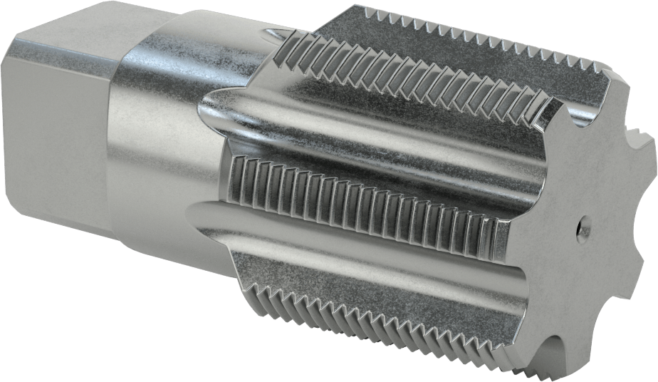 Kaplamasız Yüksek Hızlı Çelik Boru ve Kanal Tapası, Yüksek Hızlı Çelik, Alt Pah, 2-1/2 NPT, 5-1/2" Toplam Uzunluk