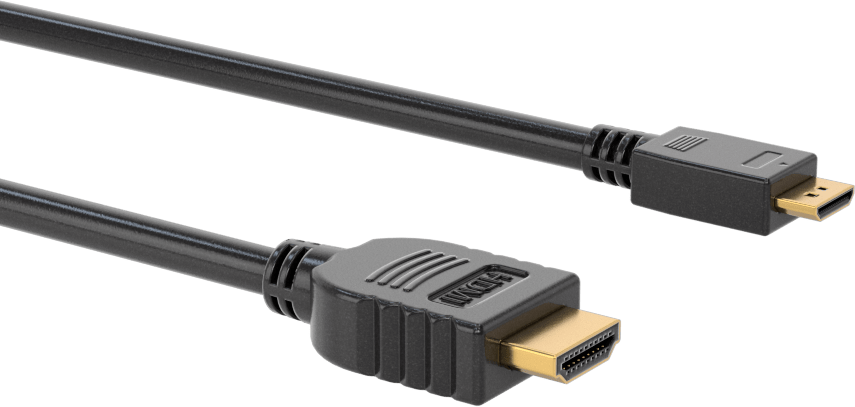 HDMI Video Adaptör Kablosu, HDMI x Mini-HDMI Fişleri, Esnek, 6 Fit Uzunluk