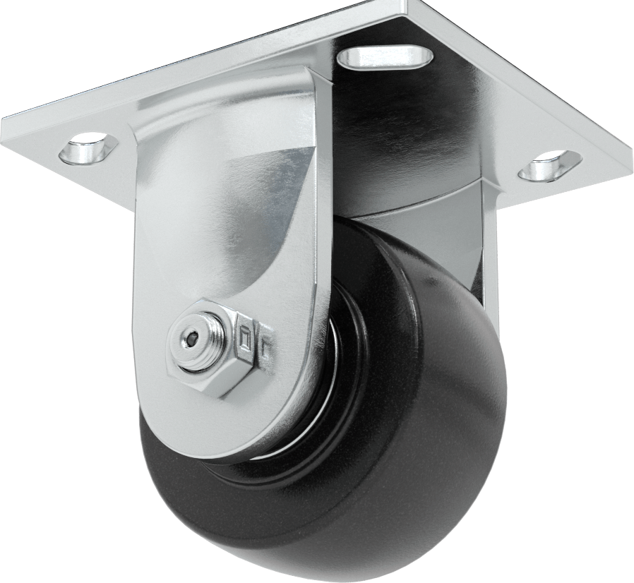 4-1/2" x 4" Montaj Plakalı Samson Tekerlek, 3-1/4" Çaplı Fenolik Tekerlekli Sert