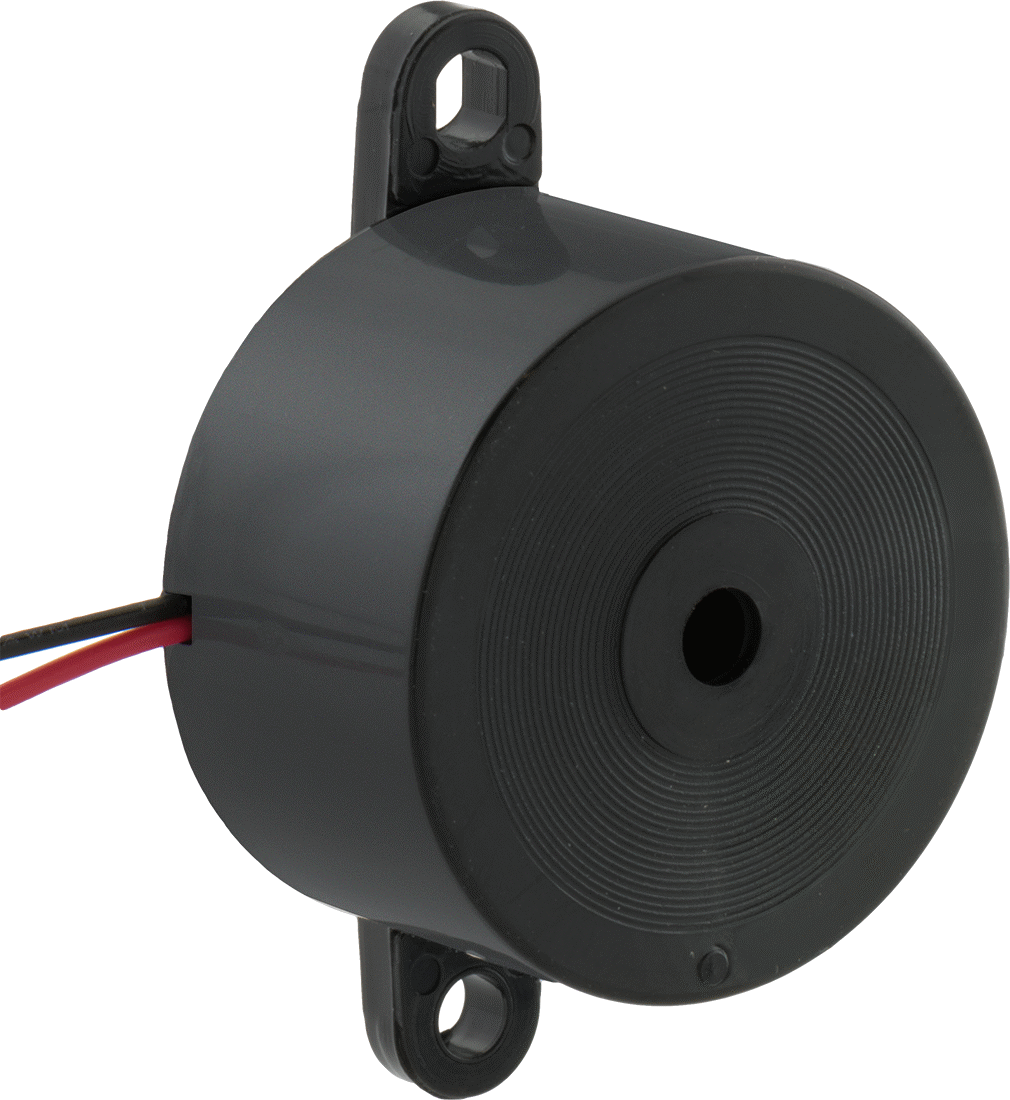Minyatür Buzzer, 2 Tel Uculu, Yüzeye Montaj, 4-28V DC — 4V DC ila 28V DC, Zil, 102 dBA @ 10 cm