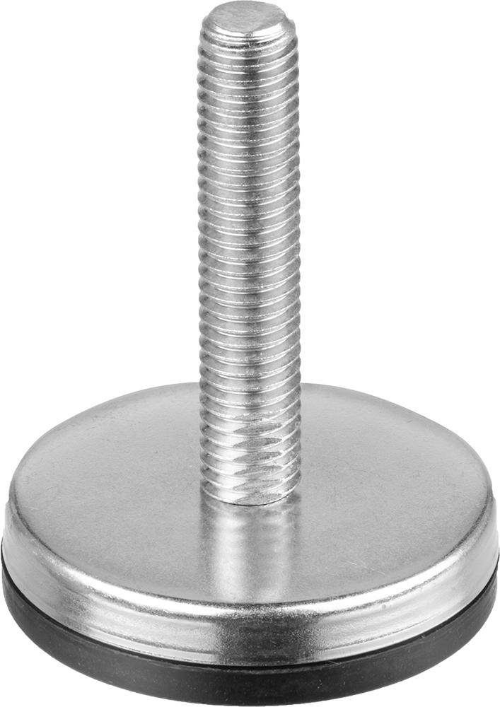 Dişli Saplamalı Sert Tesviye Montaj Parçaları, 1-1/2" Uzunlukta 10-24 Dişli Saplama, 1-3/16" Taban Çapı