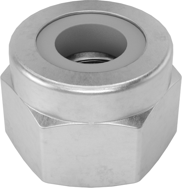 18-8 Paslanmaz Çelik Naylon Ekli Kilit Somunu, M4 x 0.7 mm Diş, 7 mm Genişlik, 5.3 mm Yükseklik