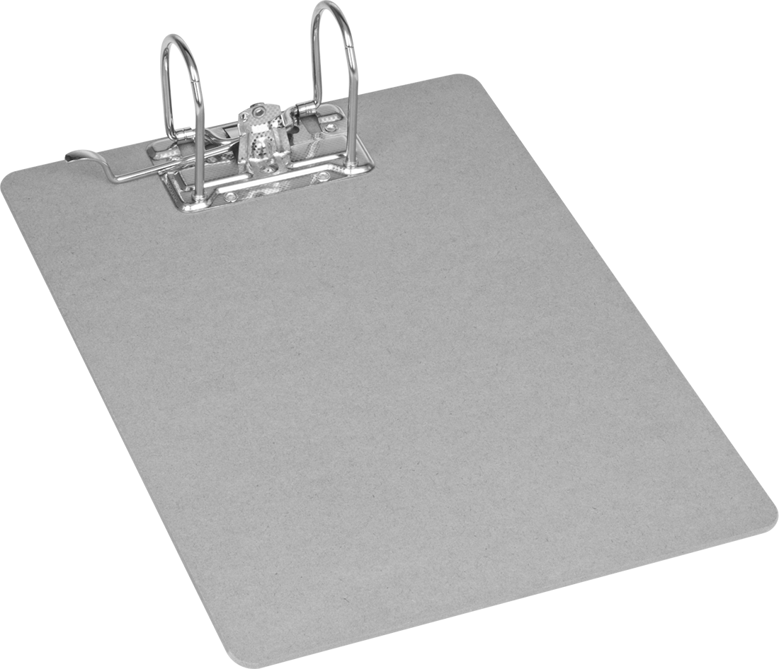 Cilt halkalı klipsli tahta, 9" Genişlik x 12-1/2" Uzunluk — Üst, Bağlantı Halkası, Sert Levha