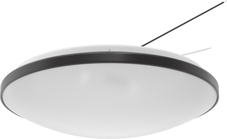 Dekoratif Tavan Işığı, Mat Beyaz Gövde, 11-1/8" Çap x 2-7/8" Toplam Yükseklik