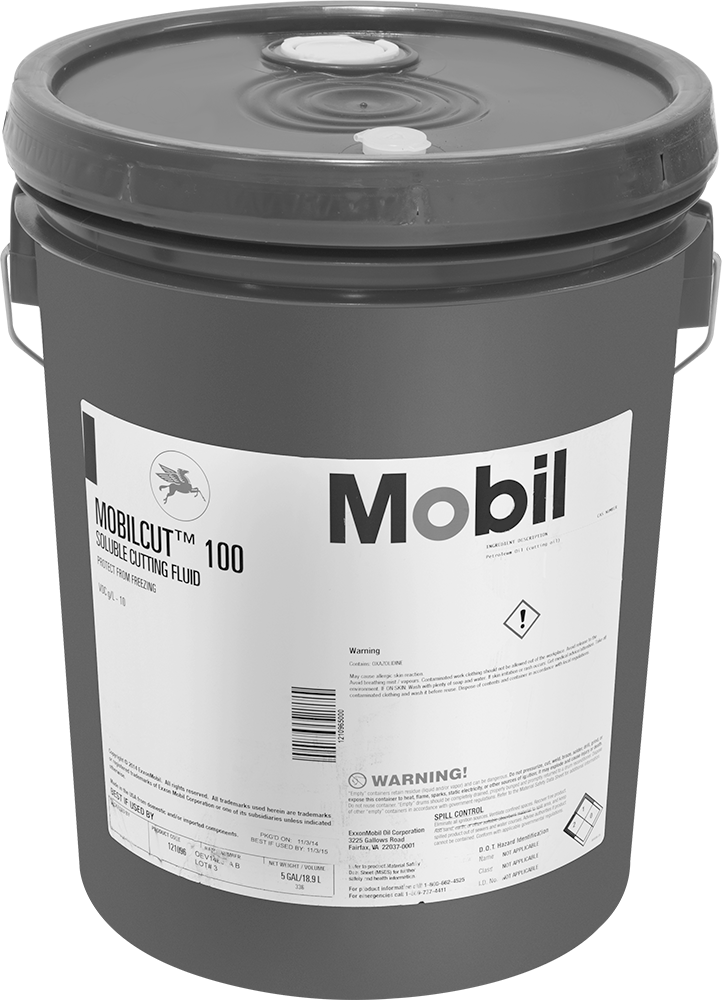 Mobil Mobilcut 100 Soğutma Suyu, 5 Galon Kova — Kova, Cutting, Drilling, Milling, Reaming, Sawing, Tapping, Threading, Turning, Yağ Bazlı