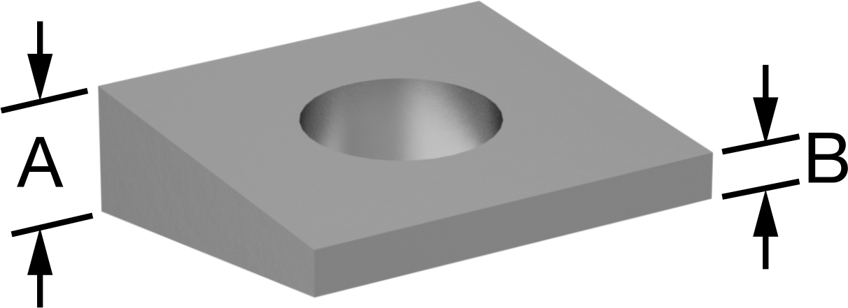 I-Kirişler için Alüminyum Tesviye Pulları, 1/4" Vida Boyutu, 0.312" İç Çap