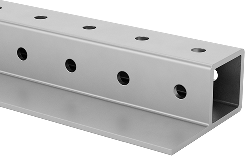 Alüminyum Cıvatalı Çerçeve, Flanşlı 1-1/2" Kare Ray
