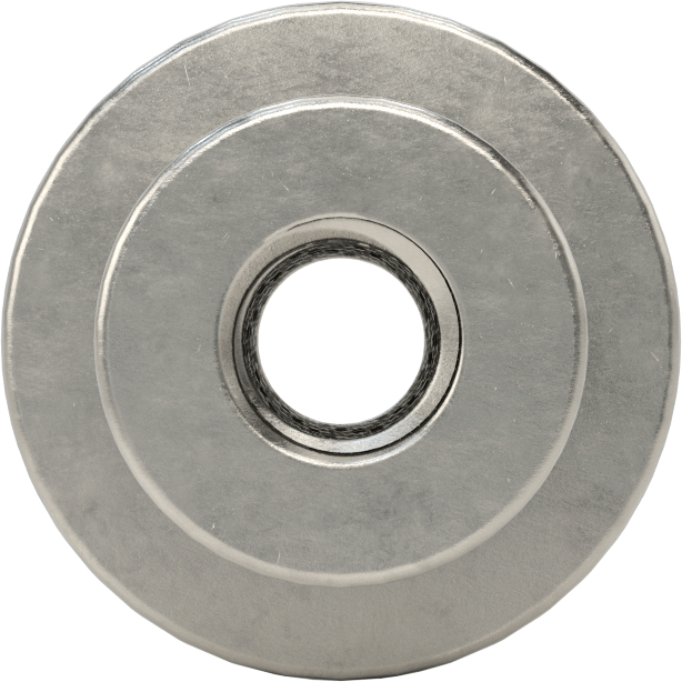 303 Paslanmaz Çelik Tırtıllı Düğme, M8 x 1.25 mm Dişli Delikli, 25 mm Baş Çapı