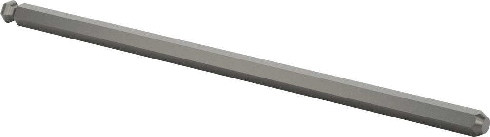 Bilyalı Uçlu Tornavida Mili, 1/4" Altıgen Ölçü, 6-3/4" Toplam Uzunluk