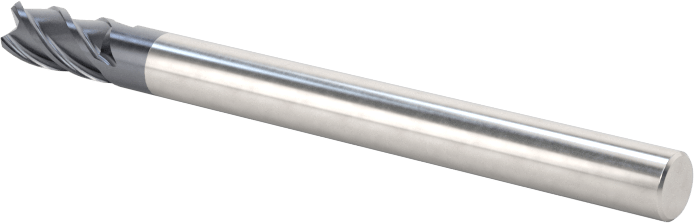 Hızlı Kesim Karbür Uçlu Freze, Kare Uç, ALTIN Kaplama, 4 Yiv, 1/8" Freze Çapı, 1/4" Uzunluğunda Kesim