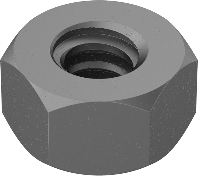 Sağ Yönlü Acme Altıköşe Somun, M12 x 3 mm Diş Boyutu