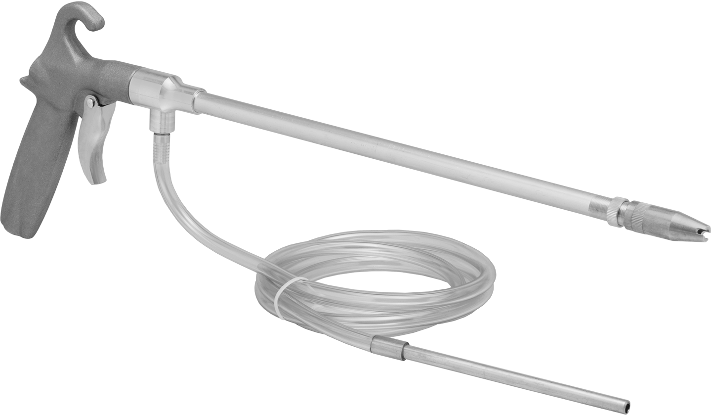 Kimyasallar ve Çözücüler için Havalı Sifon Tabancası, 1/4 NPT Dişi Girişli 12" Uzunlukta Pirinç Nozul — Kimyasallar, Çözücüler, Su, 12",…