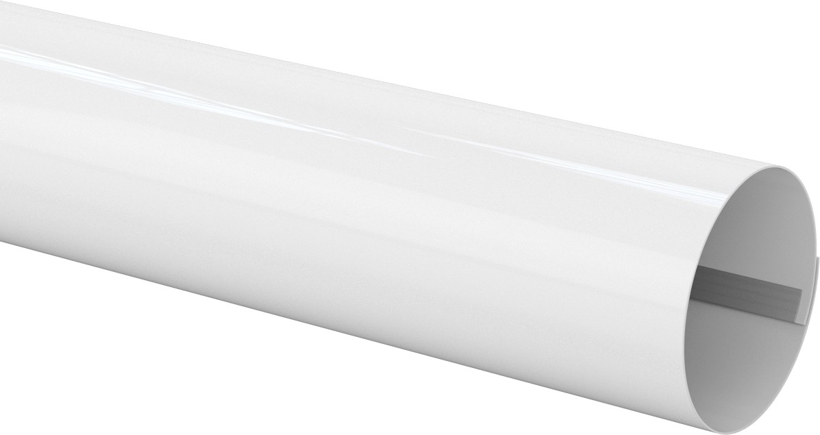 PVC Boru Yalıtım Kılıfı, Yapışkan Şeritli, 0.02" Kalınlık, 2-1/2" ila 3" Dış Çap, 4 Fit Uzunluk