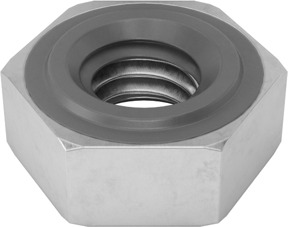 Metrik Paslanmaz Çelik Altıgen Sızdırmazlık Somunu, M3 x 0.5 mm Dişli