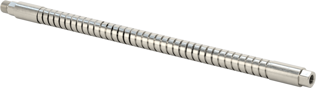Bükülüp Sabit Kalan Hava Nozulu için 1/4 NPT Dişi Çıkışlı 15" Uzunlukta 304 Paslanmaz Çelik Hortum — 1⁄4, 304 Stainless Steel, Stainless…