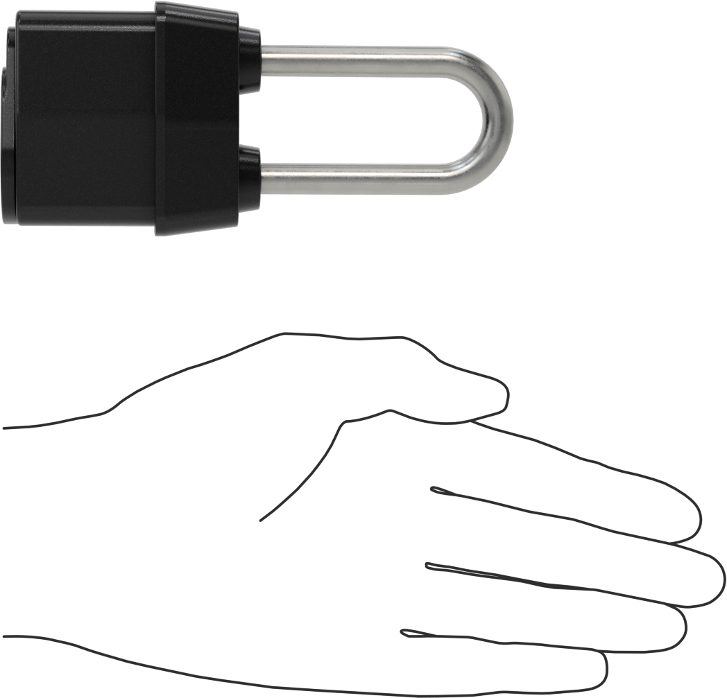 Lamine Çelik Gövdeli Hava Koşullarına Dayanıklı Asma Kilit, Master Lock 6121, #10G012 ile Anahtarlı, 2.5 inç Dikey Şakel