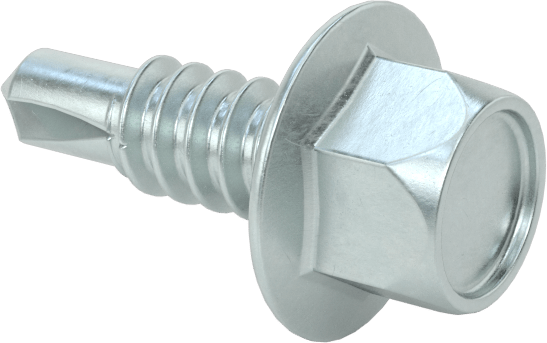 Metal için Sıyırmaya Dayanıklı Delme Vidaları, Standart Başlık, Çinko Kaplı Çelik, 1/4" Boyut, 3/4" Uzunluk