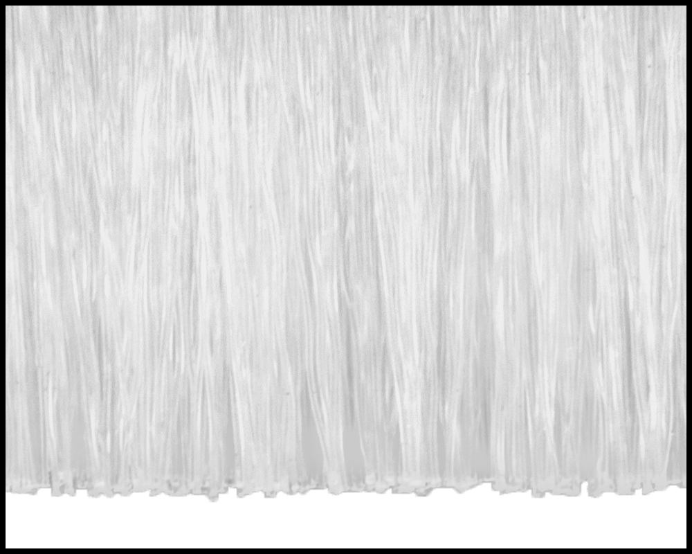 Gıda Endüstrisi Sıkı Sızdırmaz Şerit Fırçalar, 3/16" Genişlik x 7/32" Destek, 1" Toplam Yükseklik