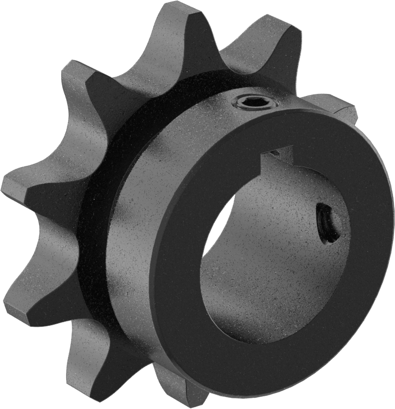 Çelik Tek Sıralı Dişli, ANSI 60 Makaralı Zincir ve 1-3/16" Mil Çapı için, 10 Diş