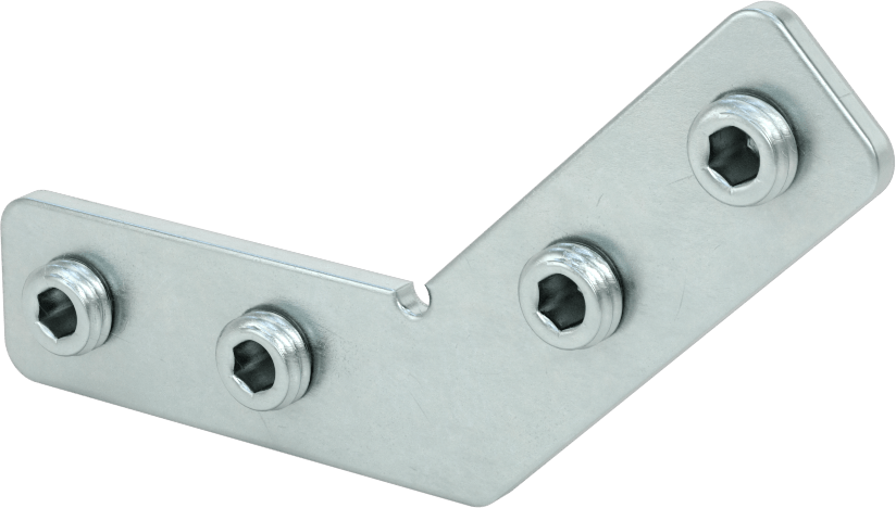 T-Yivli Çerçeve Yapısal Braket, Gönye Braketi, 45 Derece, 45 mm ve 60 mm Yüksekliğinde Ray için