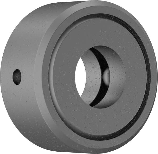 Tek Parça Baskı Bilyalı Rulman, 1/2" Mil Çapı için, 1-7/32" Dış Çap, Ekranlı