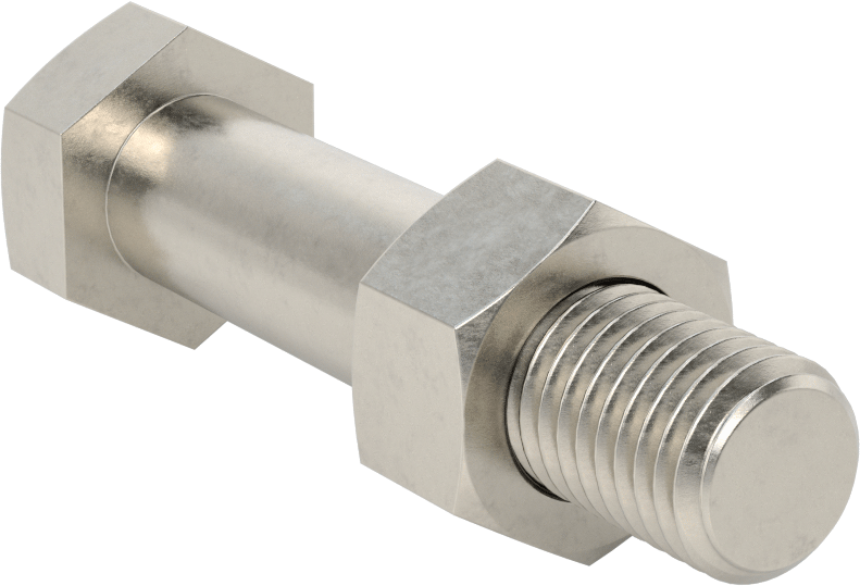 Boru Flanşları için Altıgen Vida ve Somun Kiti, 18-8 Paslanmaz Çelik, Sınıf 300, 3/4"-10 Diş, 3 Boru Boyutu için