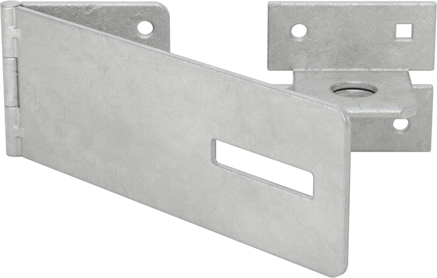 Asma Kilitli Mandal, 5-1/4" x 1-7/8" x 1/16" Kollu, Çinko Kaplı Çelik — Vida Takma, 5 1⁄4", Çelik