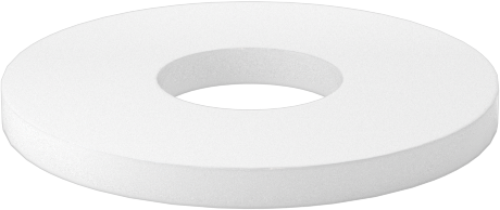 PTFE Plastik Pul, 8 numaralı vida boyutu için, 0.188" İç Çap, 0.500" Dış Çap