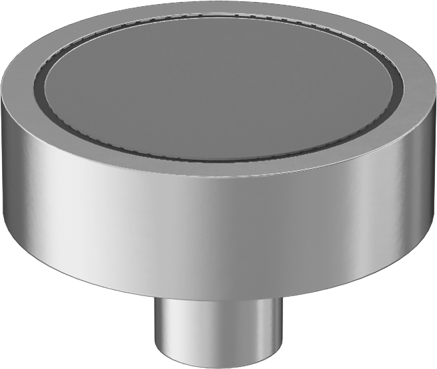Kapalı Seramik Mıknatıs, Dişli Delik, Çinko Kaplı Çelik Kasa, 6.1 mm Kalınlık, 20 mm Dış Çap