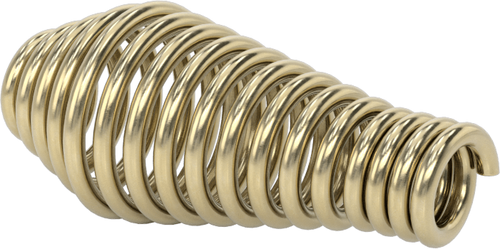 Yaylı Tutamak, Sarı Kromat Kaplamalı Çinko, 3/8" Çubuk Çapı için, 1" Maksimum Çap