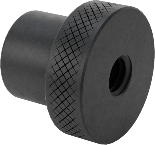 Çelik tırtıllı tutma düğmesi, M6 x 1 mm Dişli Delikli, 19 mm Çaplı Başlık