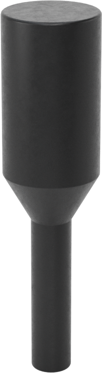 Çekmeli Yuvarlak Tapalar, 19/32" İç Çap, 1" Yükseklik, 1" Tırnak Yüksekliği — Düz, EPDM, Rubber, İçinden Çekme