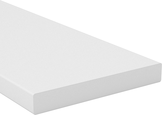 Kimyasallara Dayanıklı Vinil Plastik Yapıştırmalı Kenar Çıtası, 15/16" Genişlik x 1/8" Dış Yükseklik