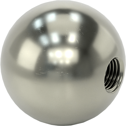 Çelik Top Düğme, 3/8"-24 Dişli Delikli, 5/8" Derinlik
