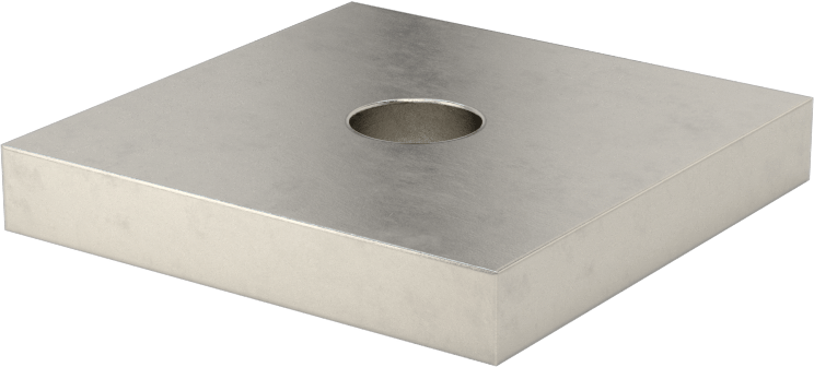 Strut Kanalı Pul, 8 mm Çaplı Çubuk için, 304 Paslanmaz Çelik